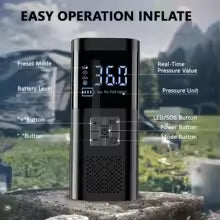 Draadloze Luchtcompressor met Digitale Meter