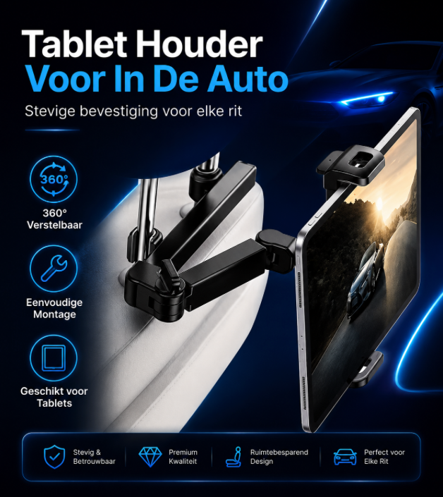 DriveMount™ – Verstelbare Tablet & Telefoonhouder voor de Auto
