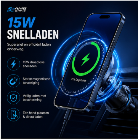 ProCharge™ - 15W Magnetische Auto Telefoonhouder met Draadloos Snelladen