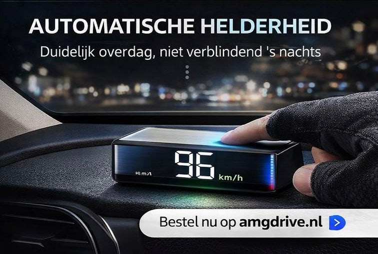 Head-Up Display (HUD) Snelheidsmeter – GPS KM/H Meter & Voorruit Projector – AMG Drive